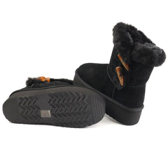 Energy Ghete dama stil UGG I1279 negru velur ID5209-NGV