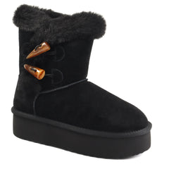 Energy Ghete dama stil UGG I1279 negru velur ID5209-NGV