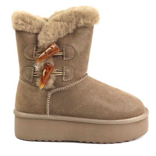 Energy Ghete dama stil UGG I1279 taupe velur ID5209-TPEV