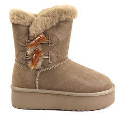 Energy Ghete dama stil UGG I1279 taupe velur ID5209-TPEV