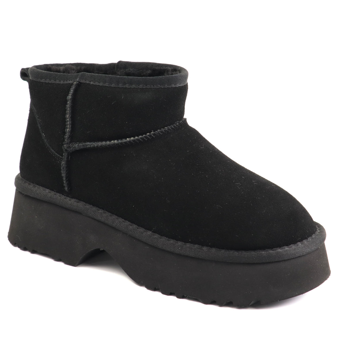 Energy Ghete dama stil UGG I1274 negru velur ID5211-NGV