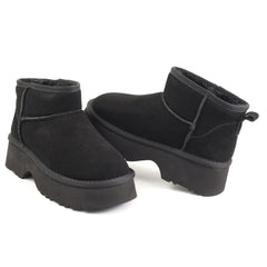 Energy Ghete dama stil UGG I1274 negru velur ID5211-NGV