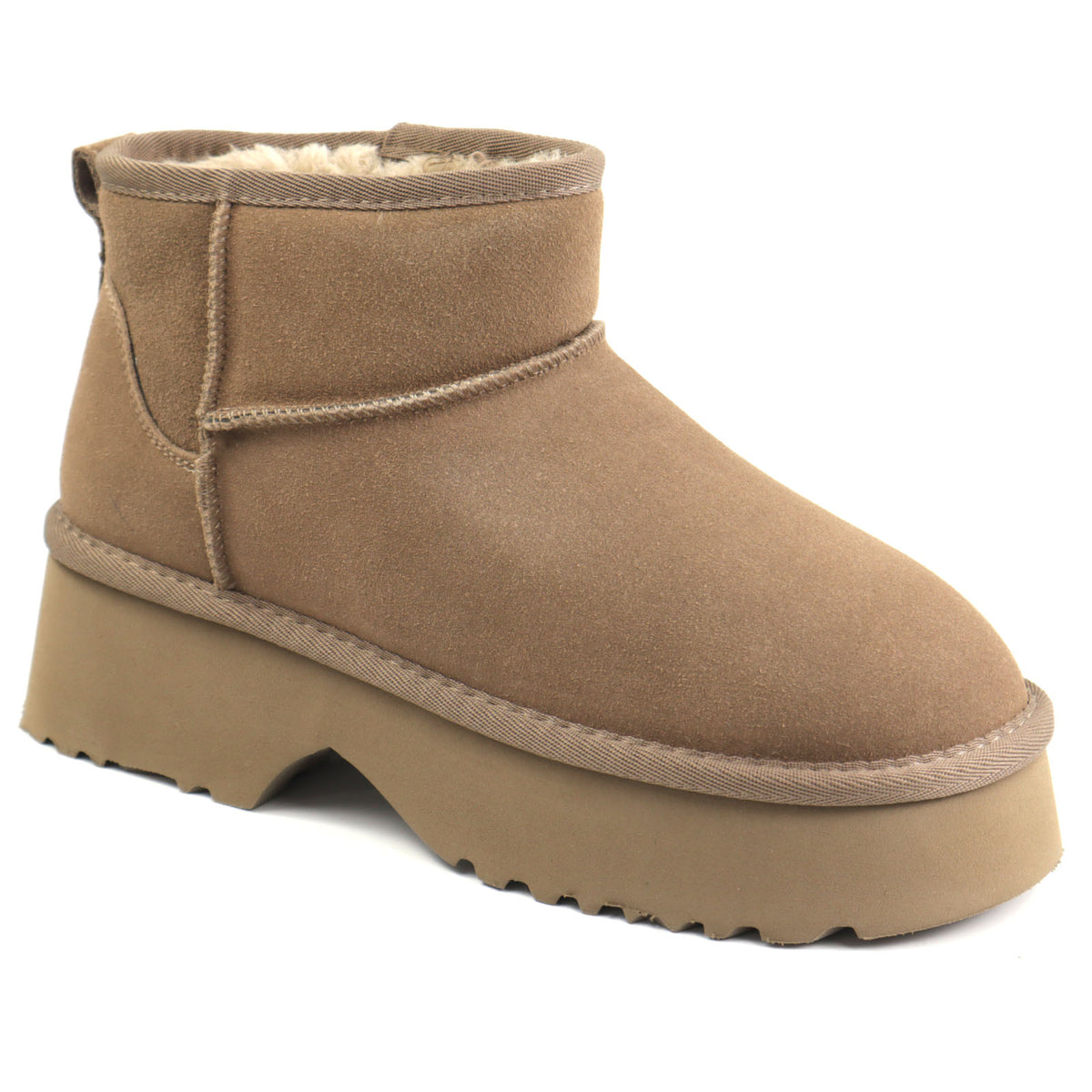 Energy Ghete dama stil UGG I1274 taupe velur ID5211-TPEV