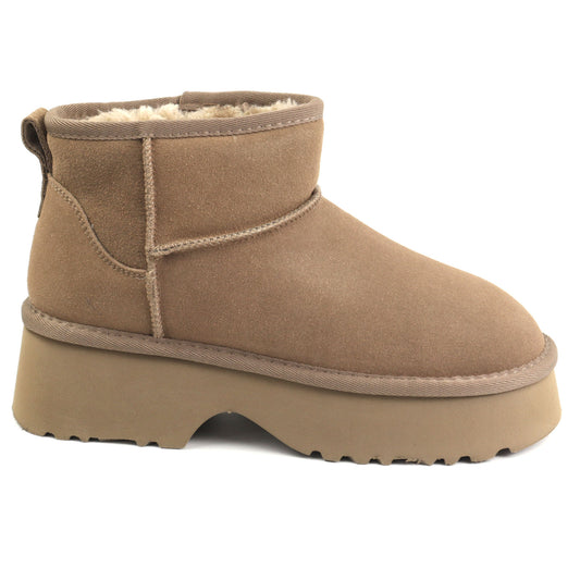 Energy Ghete dama stil UGG I1274 taupe velur ID5211-TPEV