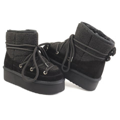 Energy Ghete dama ghete dama Hugh Platform stil INUIKII I1265 negru velur ID5213-NGV