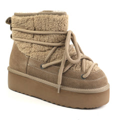 Energy Ghete dama ghete dama Hugh Platform stil INUIKII I1265 taupe velur ID5213-TPEV