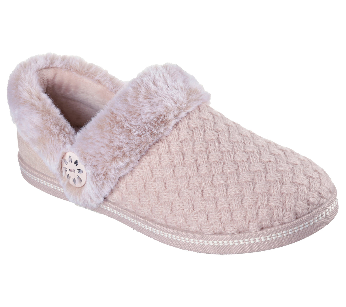 Skechers Papuci de casa dama COZY CAMPFIRE FROSTY PROMISE 169041 BLUSH ID5225-BLSH