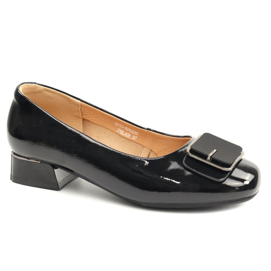 Anna Viotti Pantofi dama D111 3V92602 75 negru lac ID5324-NGL