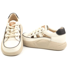 Feeling Pantofi dama decupati piele naturala 68883 BEIGE ID5328-BEIGE