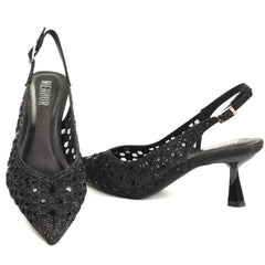 Menbur Pantofi dama decupati AM728 negru ID5351-NG