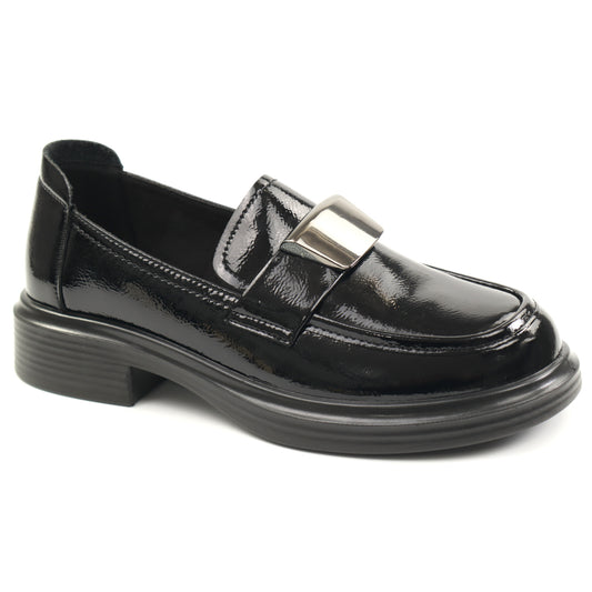 Pass Collection Pantofi dama M5M580012A 01 L negru lac ID5360-NGL