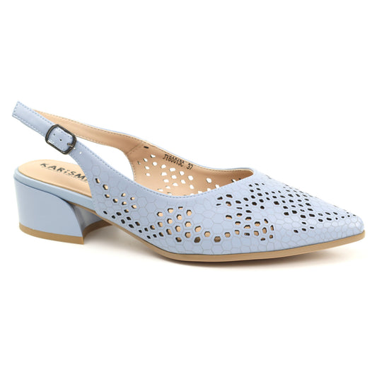 Karisma Pantofi dama decupati piele naturala JYJY80013C 41 N BLUE ID5369-BLU