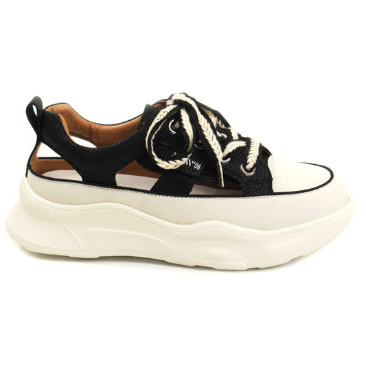 Franco Gerardo Pantofi dama decupati piele naturala 208 BLACK ID5375-BLK