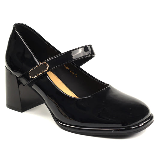 Feeling Pantofi dama piele naturala 91295  BLACK ID5397-BLK