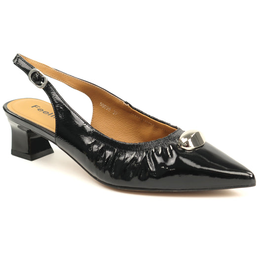 Feeling Pantofi dama piele naturala 58038 BLACK ID5398-BLK