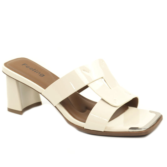 Feeling Papuci dama piele naturala 31099 BEIGE ID5400-BEIGE