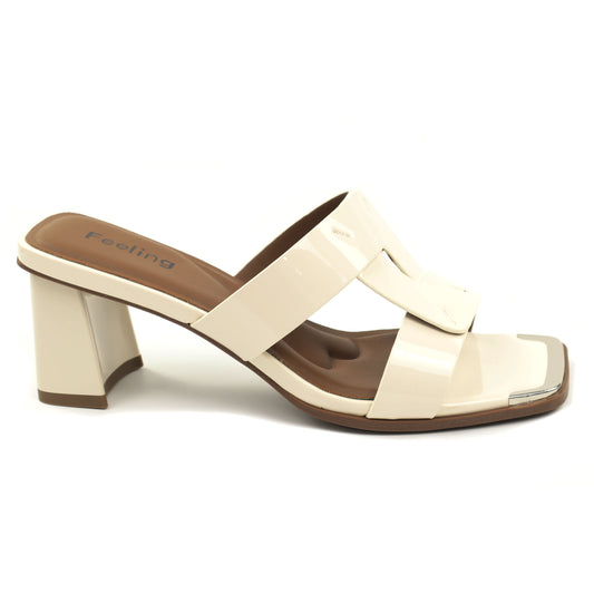 Feeling Papuci dama piele naturala 31099 BEIGE ID5400-BEIGE