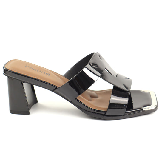 Feeling Papuci dama piele naturala 31099 BLACK ID5400-BLK