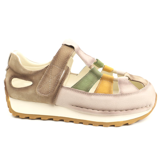 Formazione Pantofi dama primavara piele naturala KM9207 kaki ID5414-KAKI