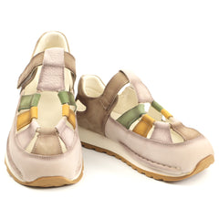 Formazione Pantofi dama primavara piele naturala KM9207 kaki ID5414-KAKI