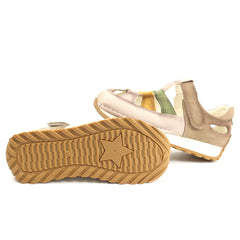 Formazione Pantofi dama primavara piele naturala KM9207 kaki ID5414-KAKI