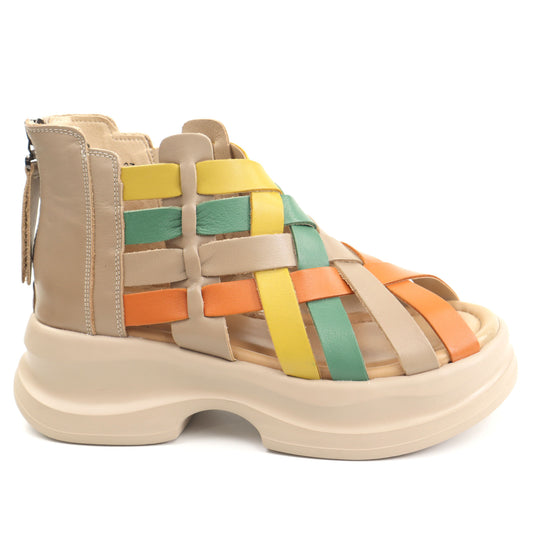 Pass Collection Ghete dama vara piele naturala 3OLY80009D 15 N multicolor ID5415-MCL