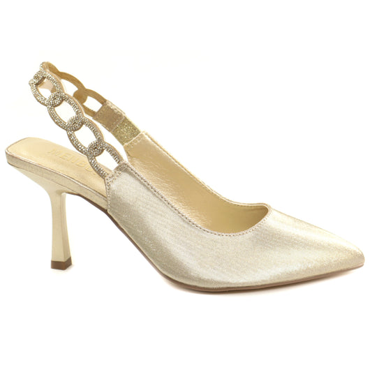 Menbur Pantofi dama decupati AM724 auriu ID5422-AU