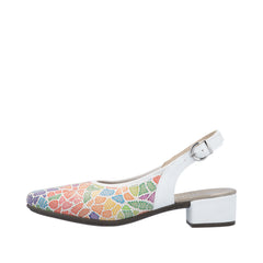 Rieker Pantofi dama decupati, piele naturala 47060 90 multicolor ID5426-MCL