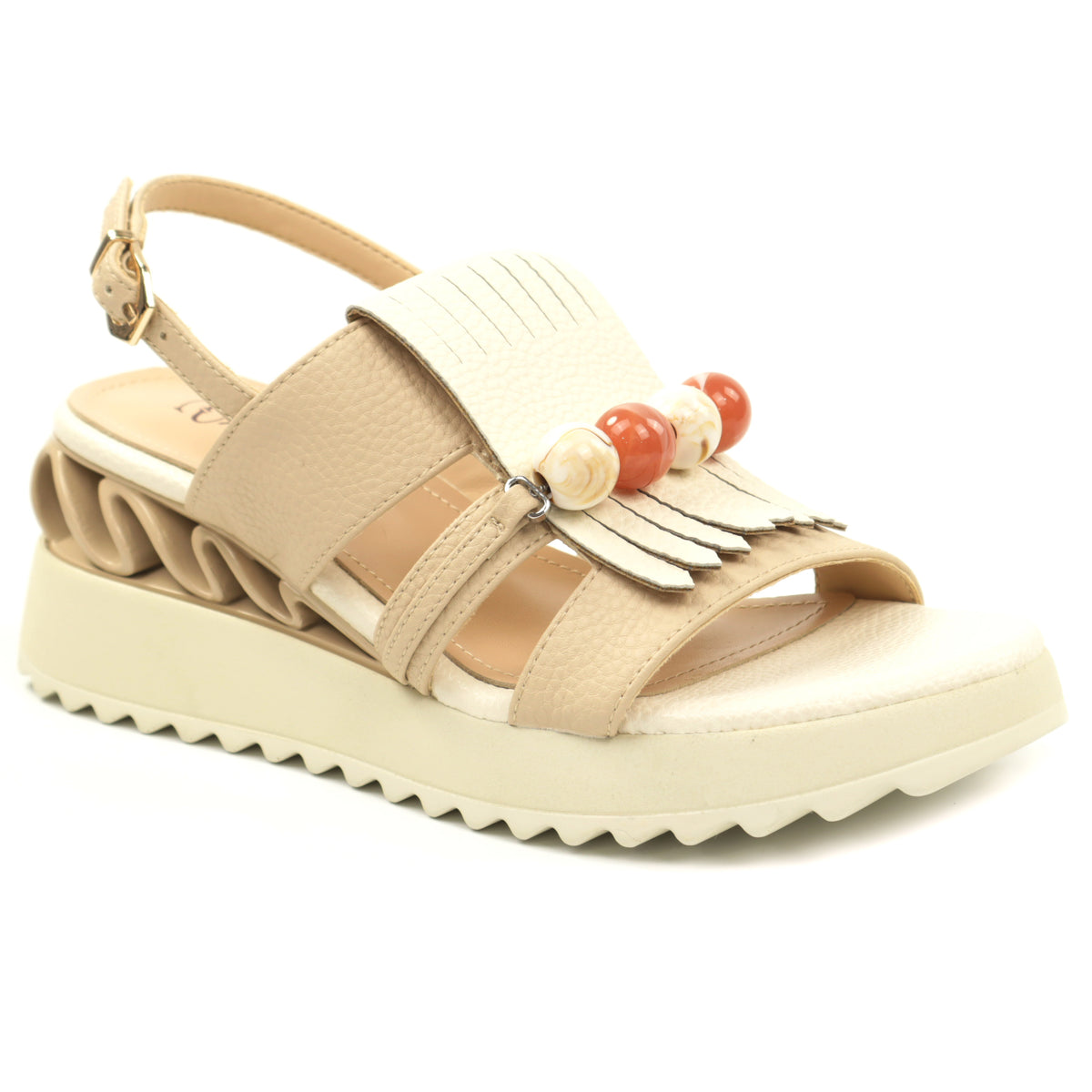 Anna Viotti Sandale dama piele naturala D106 RD909 A824 bej ID5427-BEJ