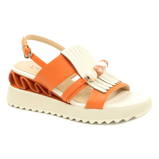 Anna Viotti Sandale dama piele naturala D106 RD909 A824 orange ID5427-ORG