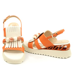 Anna Viotti Sandale dama piele naturala D106 RD909 A824 orange ID5427-ORG