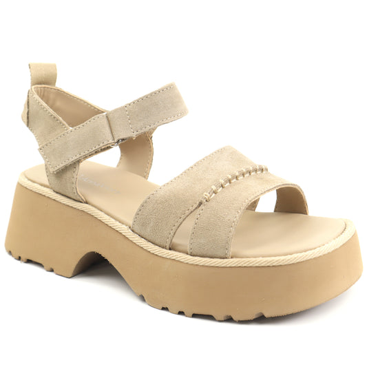 Anna Viotti Sandale dama piele naturala D113 OWS003 1BEJ BEIGE ID5428-BEIGE