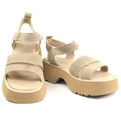 Anna Viotti Sandale dama piele naturala D113 OWS003 1BEJ BEIGE ID5428-BEIGE