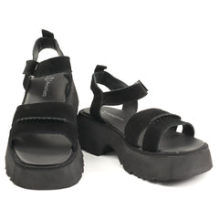 Anna Viotti Sandale dama piele naturala D113 OWS003 1BLACK BLACK ID5429-BLK