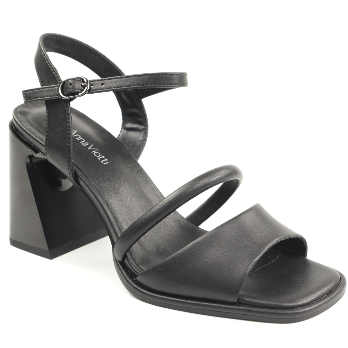 Anna Viotti Sandale dama piele naturala D106 50122 RS365V A BLACK ID5433-BLK