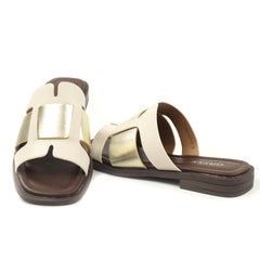 GRYXX Papuci dama piele naturala  W1V1352 G17 6A 03 N BEIGE ID5446-BEIGE