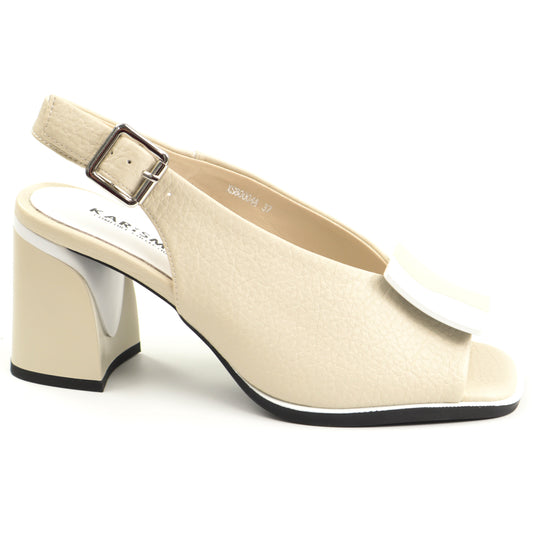Karisma Sandale dama piele naturala 7QXS80004A 52 N CREAM ID5456-CREAM