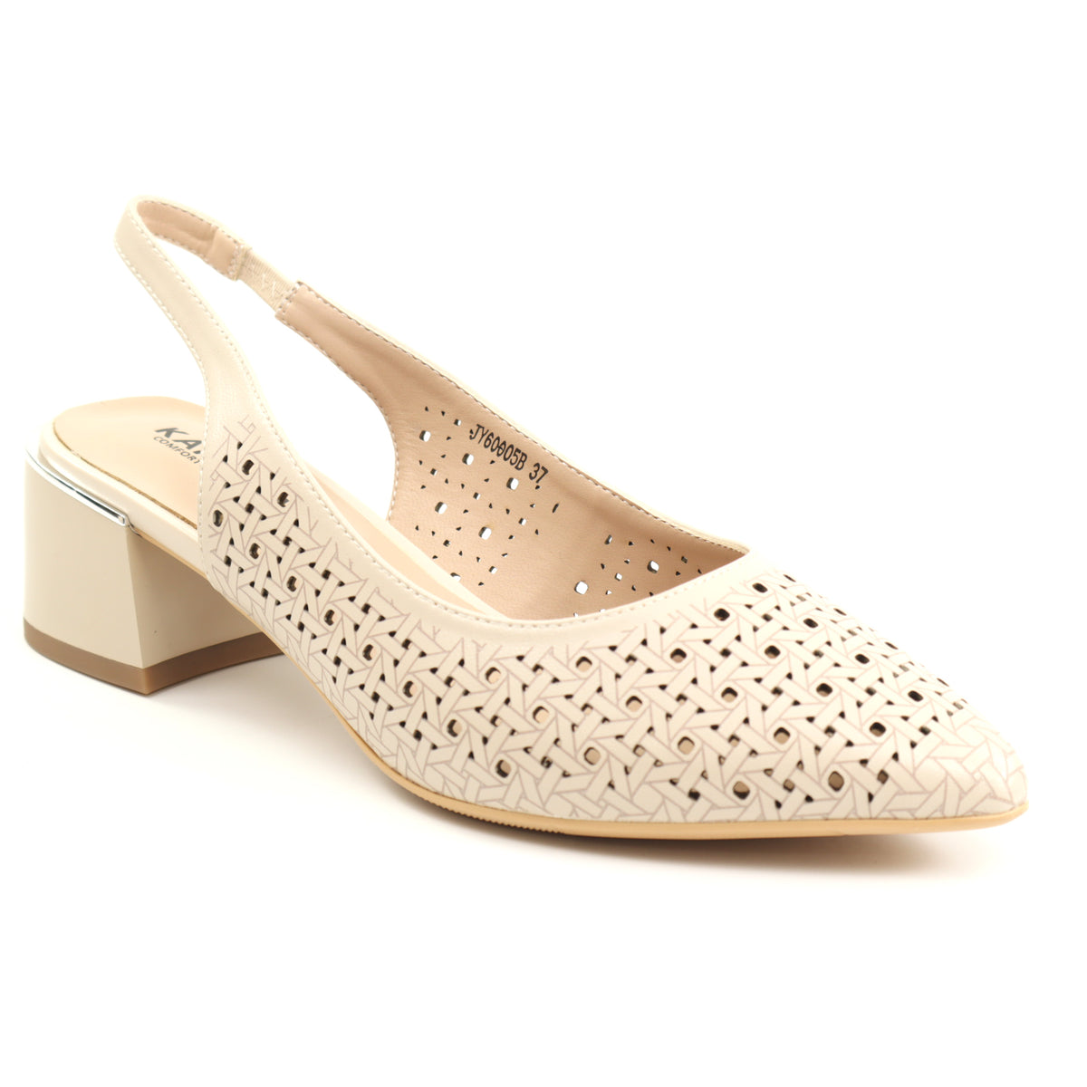 Karisma Pantofi dama decupati piele naturala JYJY60005B 02 N bej ID5458-BEJ