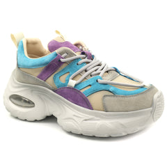 Pantofi dama piele naturala HY2122 BLUE/PURPLE ID5460-BLPR