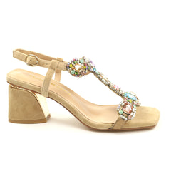 Alma En Pena Sandale dama piele naturala V263050 bej velur ID5464-BJV