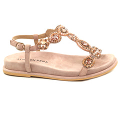 Alma En Pena Sandale dama piele naturala V267106 roz velur ID5466-ROZV