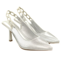 Menbur Pantofi dama decupati AM72409 argintiu ID5468-AG