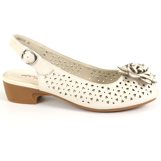 Pass Collection Pantofi dama decupati piele intoarsa X4X460019B 52 N crem ID5490-CRM