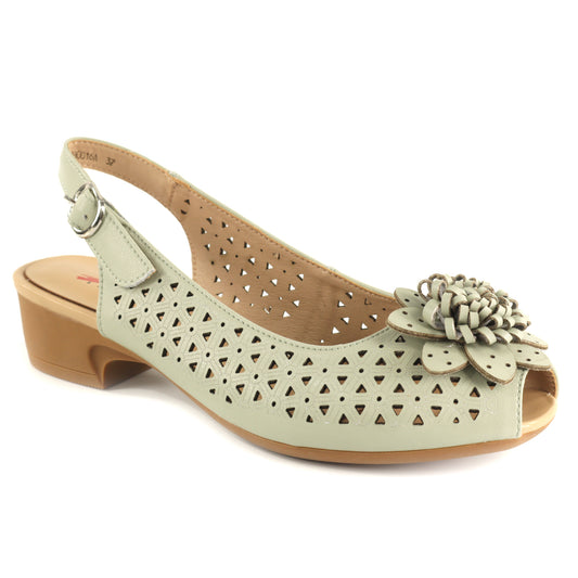 Pass Collection Pantofi dama decupati piele naturala X4X480016A B1 N vernil ID5499-VER