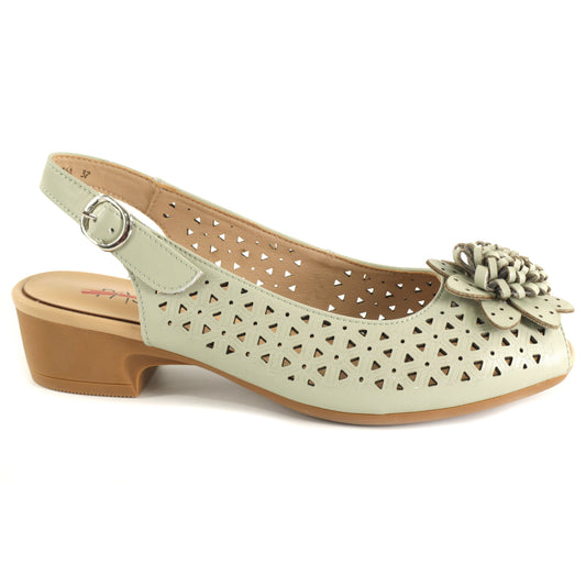 Pass Collection Pantofi dama decupati piele naturala X4X480016A B1 N vernil ID5499-VER