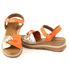 Anna Viotti Sandale dama piele naturala D22 S571 orange ID5500-ORG