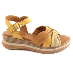Anna Viotti Sandale dama piele naturala D45 2717 YELLOW/BROWN ID5501-YELBR