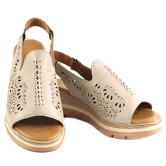 Anna Viotti Sandale dama piele naturala D22 S643 BEIGE ID5503-BEIGE