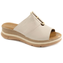 Anna Viotti Papuci dama piele naturala D22 S626 SILVER ID5504-SLV