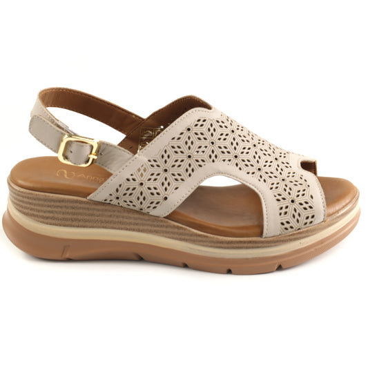 Anna Viotti Sandale dama piele naturala D22 S627 SILVER ID5505-SLV